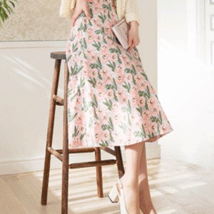 가든파티 플라워 코튼 스커트