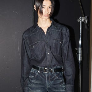 [엘무드] 테리 데님 셔츠 인디고 블루 LSH006GGID