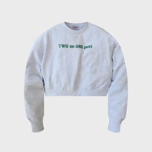 칠스포츠클럽 Two On One Putt Crop Sweat Melange Grey Os