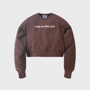 칠스포츠클럽 Two On One Putt Crop Sweat Brown Os