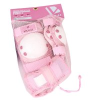 VLLU 미니1 아동용 무릎 + 손목 + 팔꿈치 보호대  핑크
