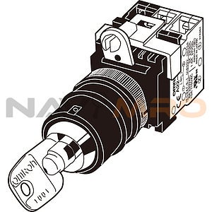 옴론 안전 키 선택기 스위치 A22TK-2LR