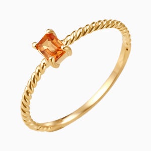 14K 18K 벨라팬지 천연 사파이어 반지