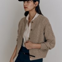 하시 WOOL CABLE KNIT CARDIGAN 3컬러