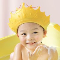 아기 머리감기기 유아 신생아 샴푸캡 샤워캡 왕관