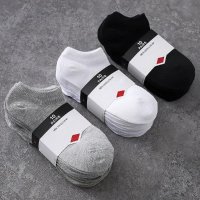 남성장목양말 10pcs 5 Pairs 남성 양말 스포츠 솔리드 컬러 보트 편 남성중목양말