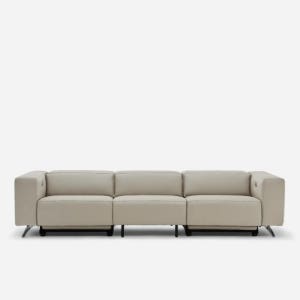 MVME 고다 천연가죽 리클라이너 4인