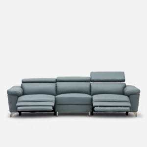 MVME 키안티 천연가죽 리클라이너 4인