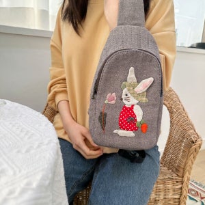 🐰토끼슬링백🐰 퀼트 크로스백 🎁 엄마선물, 정다운공방(퀼트&프랑스자수)