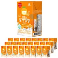 CJ 아이누리 요구르트 튼튼플러스 요거얌얌 오렌지 125ml x 24개