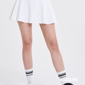 테니스스커트 셀라 올인원 스커트 밴딩 짧은치마 화이트