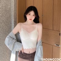 레이스 나시 일체형 브라탑 이너 민소매