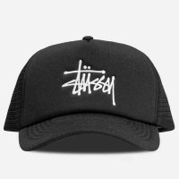 스투시 23 STUSSY 스투시 빅 베이직 로고 백 스트랩 매쉬 트러커 캡