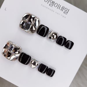 블랙믹스풀스톤 수제패디팁, 이엘이네일