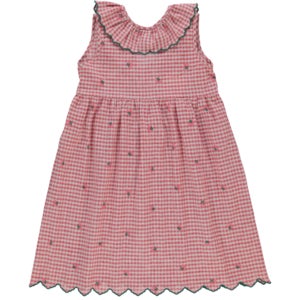 [BEBE ORGANIC 베베오가닉] Clara gingham dress - cherry gingham