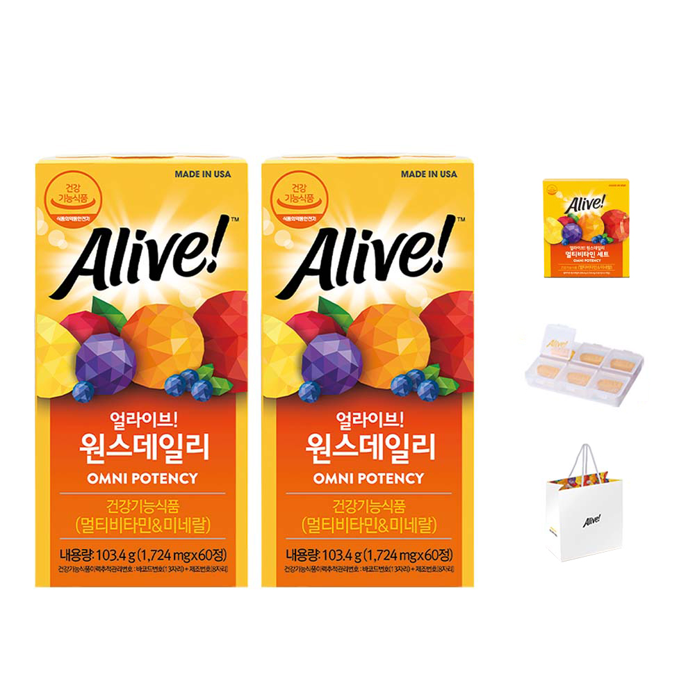 얼라이브 원스데일리 멀티비타민 선물세트 60정 2개