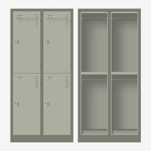 4인 철제 옷장 2단 사무실 캐비닛 락카장 사물함 DL