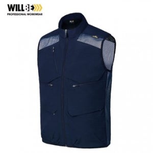 CT907 윌비 워크웨어 춘하복 조끼(네이비-제전)