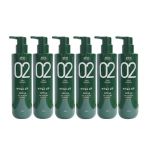 아모스 녹차실감 샴푸 지성두피용 500g 6개