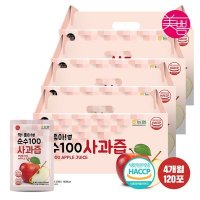 미쁨생활건강 딱좋아 순수100 국내산 사과즙 90ml 4박스 (총 120포)