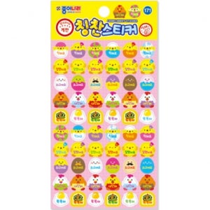 1500 종이나라 칭찬스티커 95x150mm 1팩 (7매입) - 171 계란