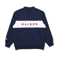 [말본골프][MALBON GOLF]카라변형 컬러블록 맨투맨 BLUE (MAN)(K1676960336915028BL01)