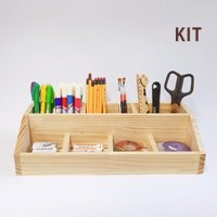 우드라이크 목공키트 diy 7칸정리함 만들기 체험 재료