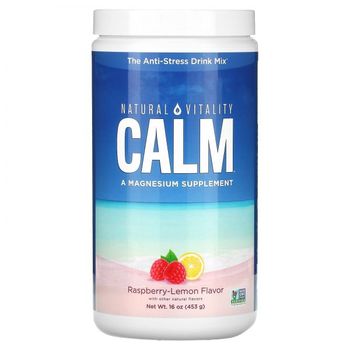 내추럴 바이탈리티 CALM 드링크 믹스 라즈베리 <b>레몬</b> 맛 <b>453g</b>(16oz)