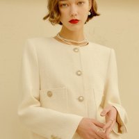 [룩캐스트] 아이보리 베카 트위드 자켓 / IVORY BECCA TWEED JACKET