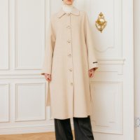 [룩캐스트] 라이트 베이지 레글런 핸드메이드 울 코트 / LIGHT BEIGE RAGLAN HANDMADE WOOL COAT