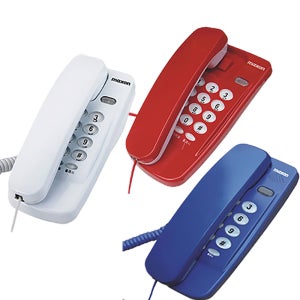 맥슨 유선전화기 MS-103 벽걸이겸용 화이트/레드/블루