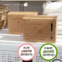 패밀리그라운드 건조기시트 식물성분 섬유유연제 클린코튼향 40매