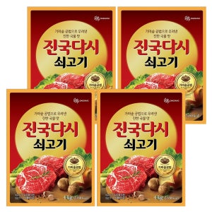 미원 쇠고기 진국다시 1kg 4개입  가마솥 공법 쇠고기 5% 사골 육수 조미료 다시다 소고기 찌개 국 볶음용