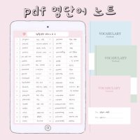 [캔디마켓] 아이패드 굿노트 노타빌리티 pdf파일 영단어 노트 /핑크,블루,그린