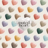 [야간비행] muted heart 뮤티드 하트 / 굿노트 스티커 아이패드 꾸미기 다꾸 디지털