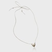 [딥브로우] white big love strap necklace (Silver 925)