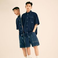 [마리떼 프랑소와 저버] M OUT POCKET DENIM SHORTS blue