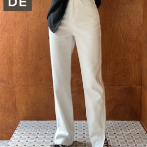 원로우 슬릿스트레이트데님팬츠