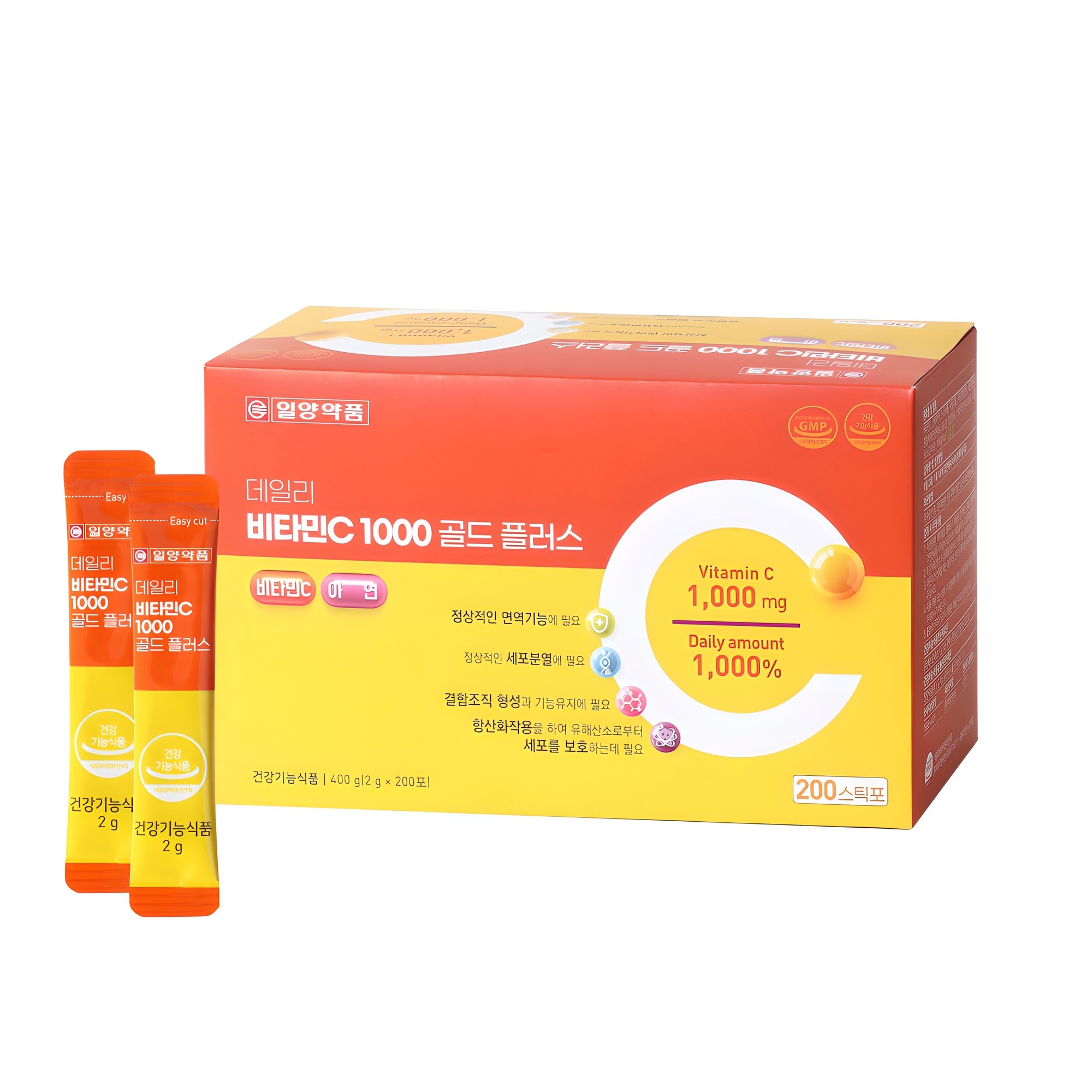 일양약품 데일리 <b>비타민C</b> 1000 골드 플러스 200p  <b>400g</b>  1개