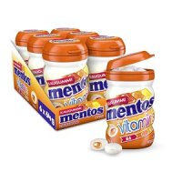 MENTOS 껌 비타민 츄잉껌 드라제 6상자 감귤향 무설탕