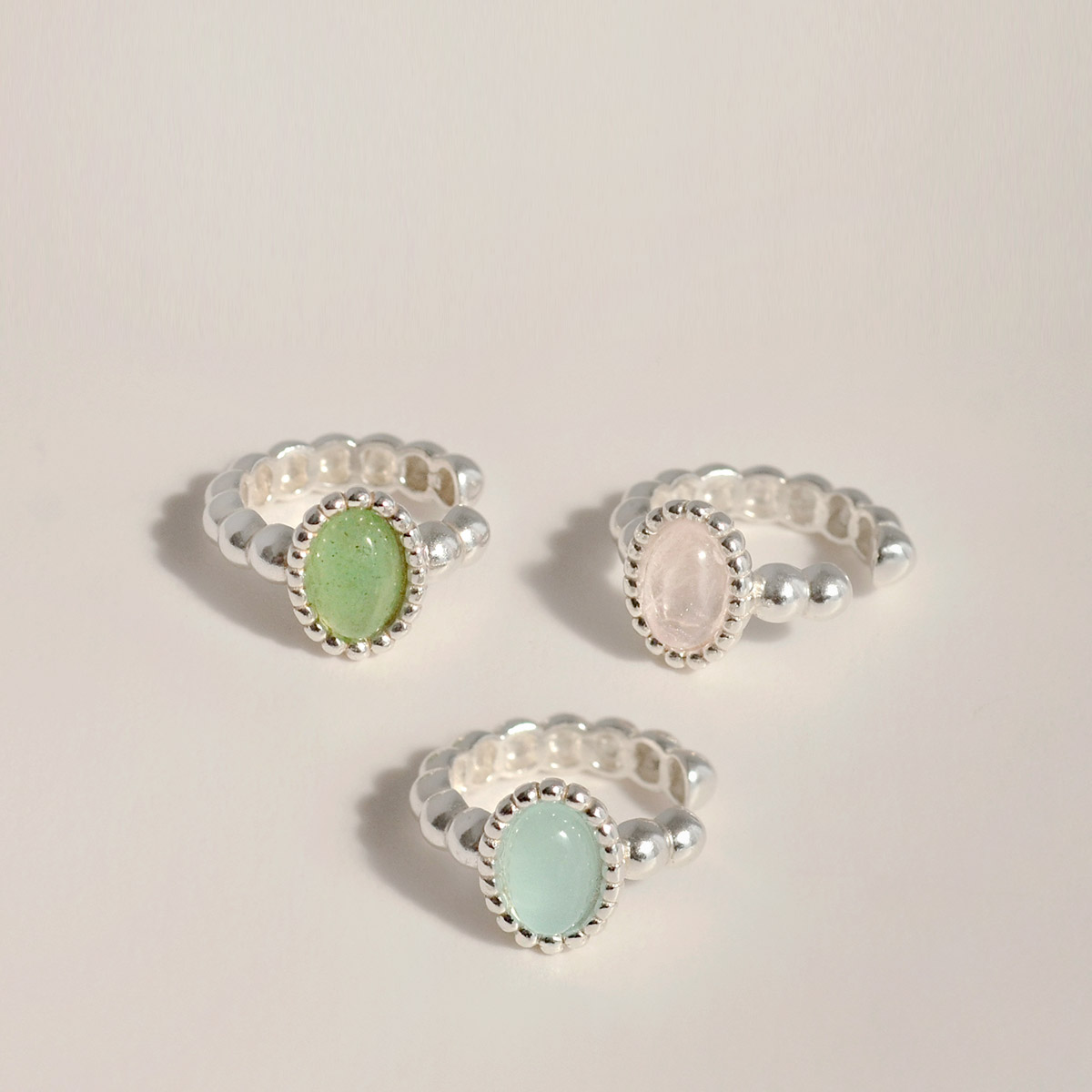 아르몽 원석 포인트 링 귀걸이