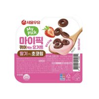 서울우유 마이픽 꺾어먹는요거트 딸기초코링 120g