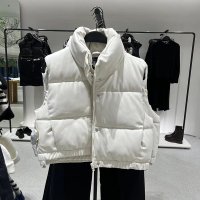 ZARA 숏 패딩 조끼 크롭 스탠드 카라 점퍼 집업 2컬러