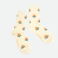 옐로우삭스 yellowsocks RETRO FLOWER CREAM 레트로 플라워 크림오렌지