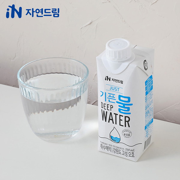 [<b>자연드림</b>] <b>자연드림</b> JUST 기픈물 330ml x (18개입) (멸균종이팩생수)