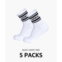 HDEX 메인로고 스트라이프 삭스 3 컬러 Main logo stripe socks 3 color