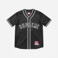 슈프림 미첼 네스 사틴 베이스볼 저지 - Supreme Mitchell Ness Satin Baseball Jersey Blac