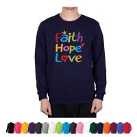 TCCm-158 Faith Hope Love 맨투맨티 인쇄변경가능