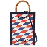 카사블랑카 남성 Canvas tote bag BLUEWHITERED 1254038GEN2