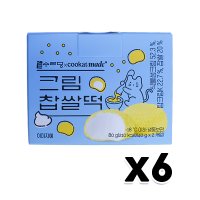 수라당 쿠캣 크림찹쌀떡 2개입 총80g X 6개